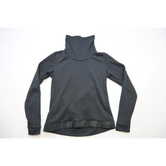 Nike Turtleneck Hoodie Dri Fit Performance Athletic Black Womens Sz XS XSMALL - Picture 5 of 9